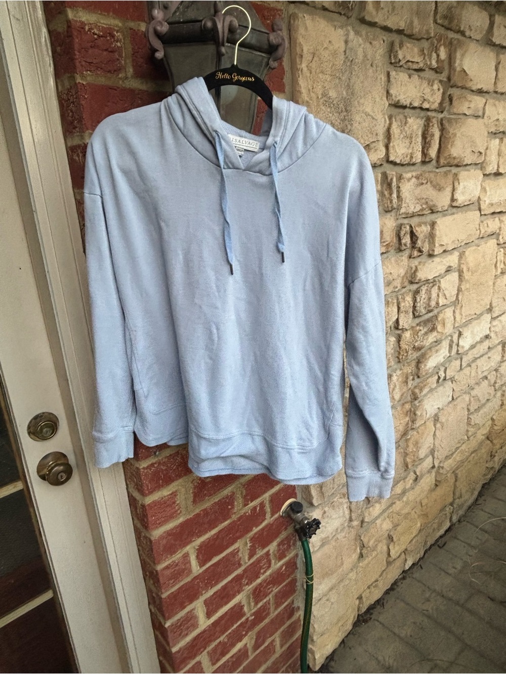 PJ Salvage Powder Blue Hooded Pullover Sweatshirt